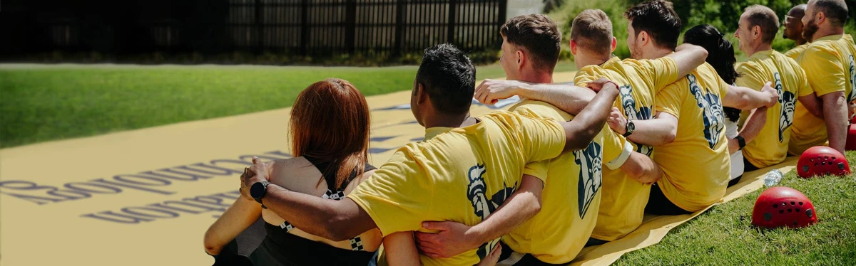Liberty IT employees at a team bonding day